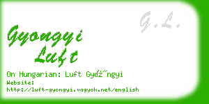 gyongyi luft business card